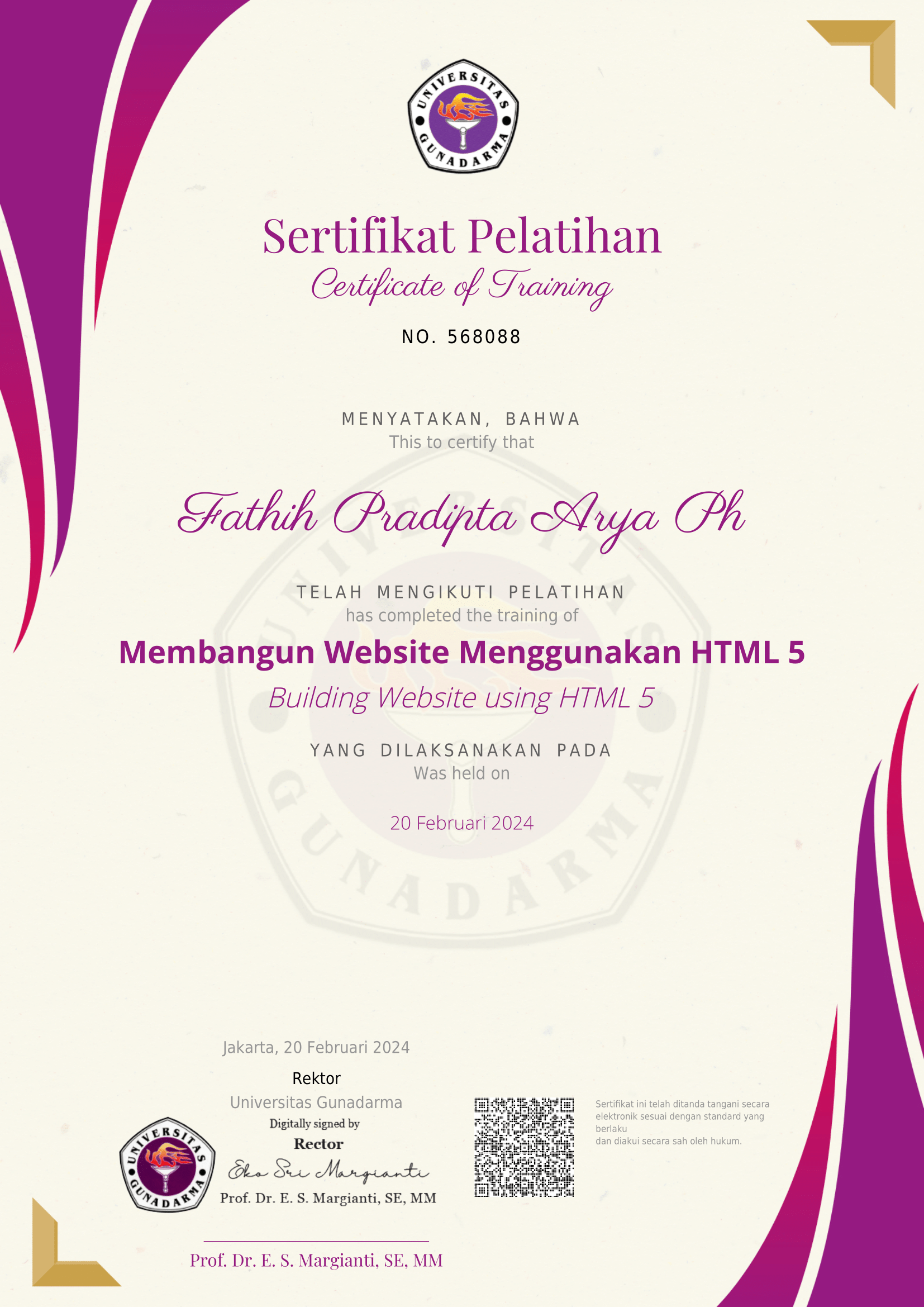 Sertifikat Workshop